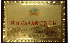 鼎興獲得陜西省AAA級(jí)信譽(yù)單位稱(chēng)號(hào)